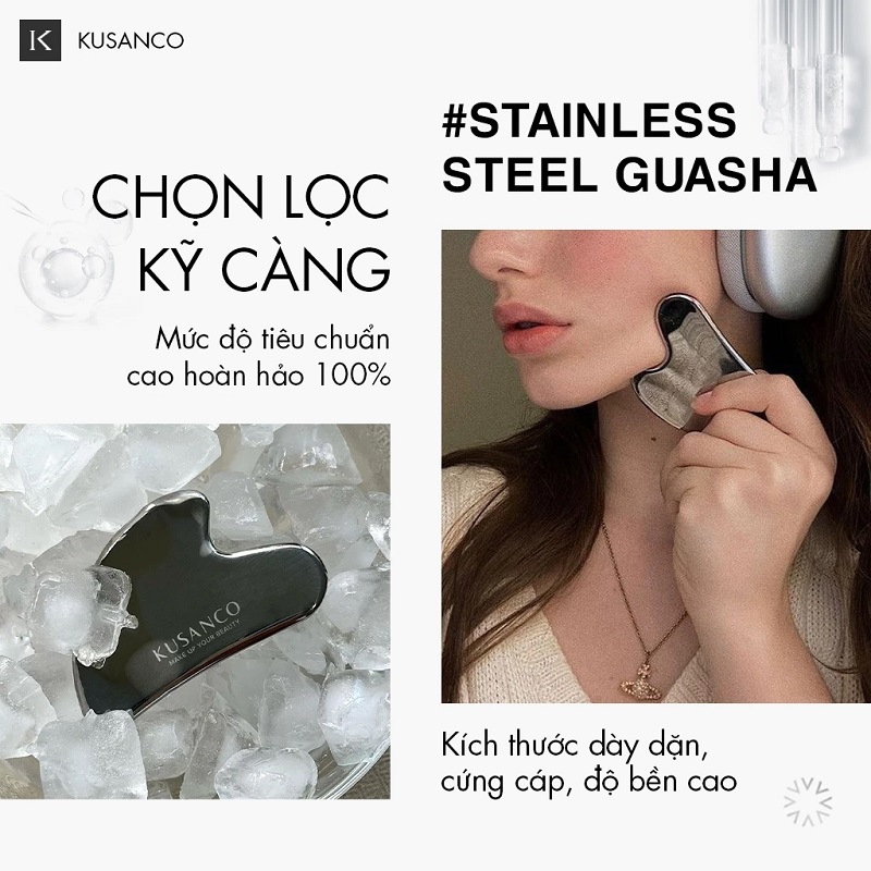 Guasha Thép KUSANCO Massage Mặt - chi tiết