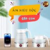 Ấm Đun Nước Mini Gấp Gọn 600ml
