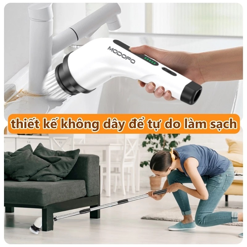 Chổi Cọ Điện Không Dây MODOFO - chi tiết