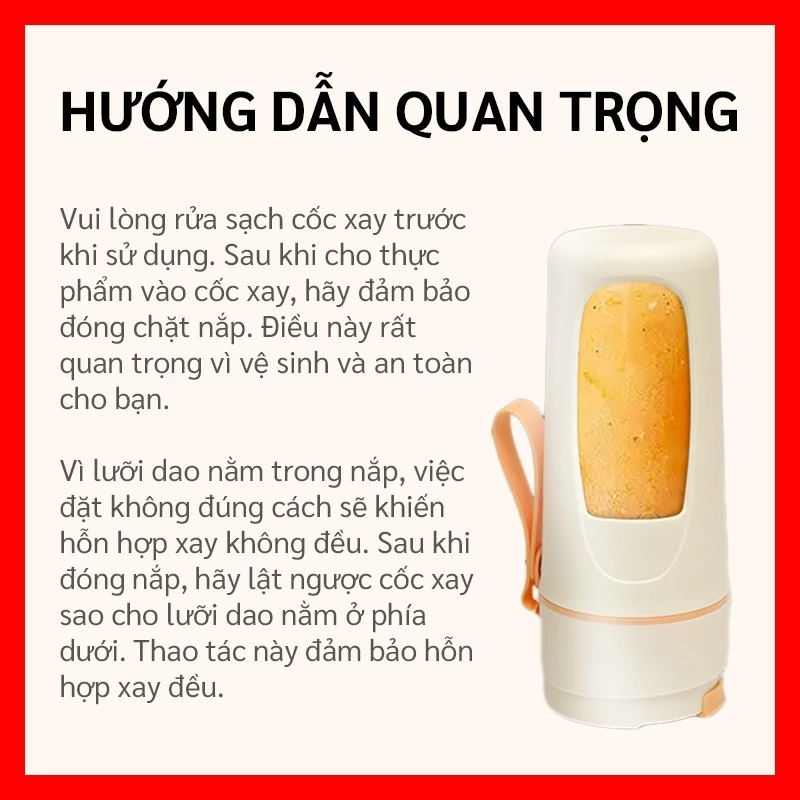 Máy Xay Sinh Tố Cầm Tay OOKAS - chi tiết 2