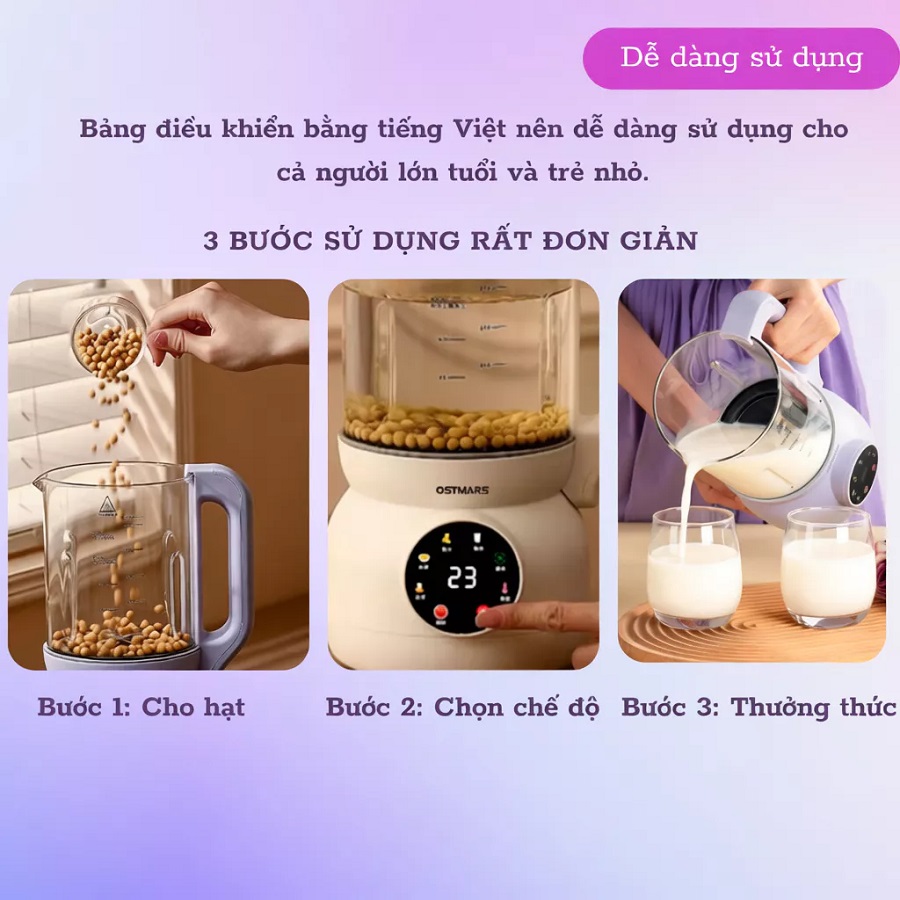 máy làm sữa hạt Ostmars - CHI TIẾT 2