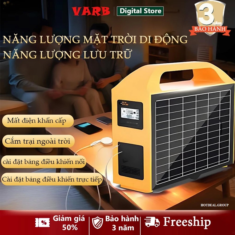 Trạm Sạc Năng Lượng Mặt Trời Cầm Tay 220V